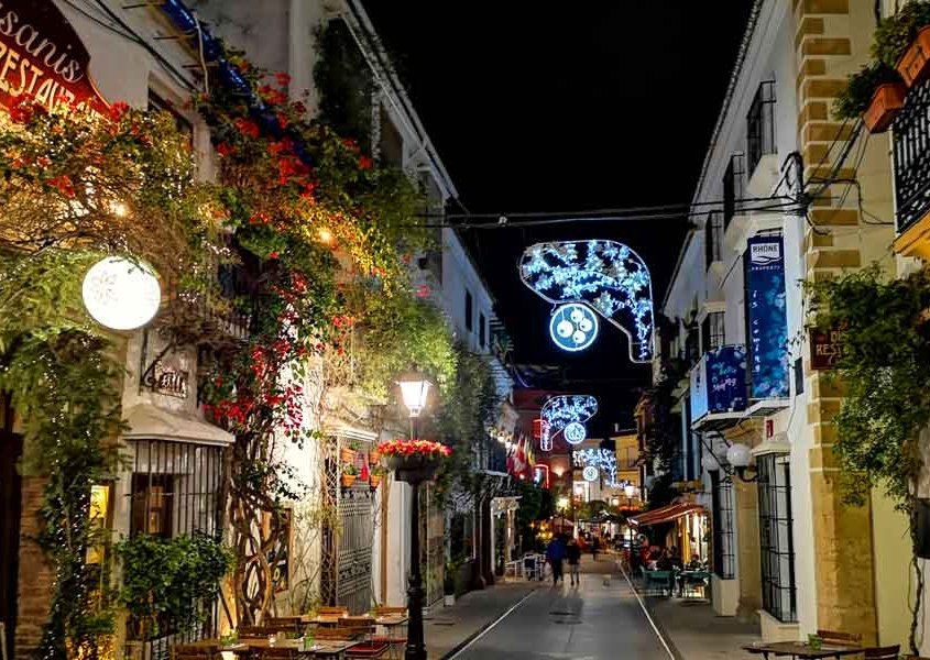 Marbella casco antiguo en navidad